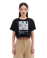 レッドモス3X3クロップTシャツ/RED MOSS 3X3 CROP T-SHIRTS (BLACK)