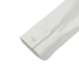 Crop Lace-Up Ribbon Shirt [WHITE] (6618557612150)