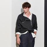 [UNISEX] SYDNEY COWL NECK SWEATSHIRT, DARK HEATHER GREY (6633242558582)