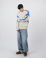 フィードカラーエフェクトウェーブリブドニット / feed color effects wave ribbed knit 2color