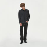 TWO POCKET HIDDEN BUTTONS SHIRTS_BLACK (6612825636982)