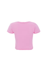シャ ロゴクロップドTシャツ