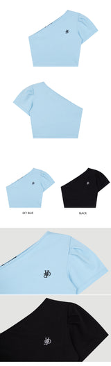 HIDE One Shoulder Top (Sky Blue) (6570998038646)