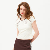 ドゥードゥルチェリーUネックTシャツ / DOODLE CHERRY U NECK T-SHIRT [IVORY]