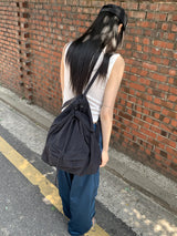 プリーツデイリーナイロンストリングポケットバックパック/Pleated Daily Nylon String Pocket Backpack