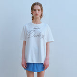 オーバーサイズダーリンTシャツ / OVERSIZE DARLING TEE, WHITE