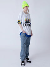 ウィッシュユーラックTシャツ/WISH YOU LUCK 1/2 T-SHIRT_WHITE
