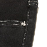 CHERRY SPAN SLIM-FIT DENIM PANTS [BLACK]