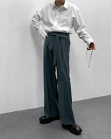 FLベルトサイドバンディングワイドスラックス/FL Belted Side Banding Wide Slacks (4 colors)