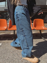 フレッチャーウォッシングワイドデニムパンツ