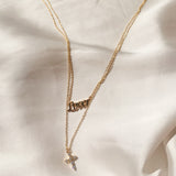1990's Lover and Cross Necklace (6560280281206)