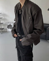 OA Pad Matte Coated Leather Jacket (2 colors)