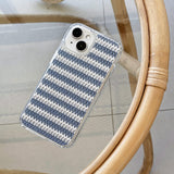 STRIPE HARD JELL CASE - BLUE