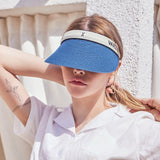 Organic band paper sun visor White