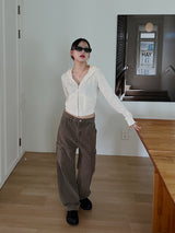 ミドル ウェスト カーゴパンツ / no.5176 Middle Waist Cargo Pants (3color)