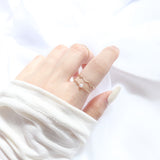 デイリーレイヤードリング 6セット / Daily layered ring 6 set (2 color)