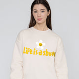 [UNISEX] Tape Flower Smile Sweatshirt