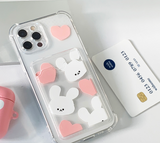 キングモチラビットカードフォーンケース / King Mochi Rabbit Card Phone Case Pink
