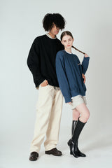 ポケットジップアップスウェットシャツT63/Pocket Zip-up Sweatshirt T63 Dark Teal Blue