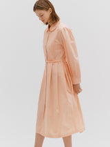 Pintuck cotton dress - Salmon pink (6682591985782)