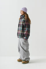 ロゴコットンスーパーワイドパンツ / BSR2223FWPT004 LOGO COTTON SUPER WIDE PANTS CEMENT GRAY