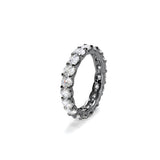 3.5MM プロング セッティング テニス リング / 3.5MM Prong Setting Tennis Ring (black silver)