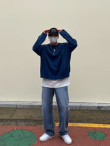 モカラウンドボタンニット/MOCA ROUND BUTTON KNIT(6COLOR)