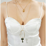 ハートキーネックレス / Heart Key Necklace_2 colors