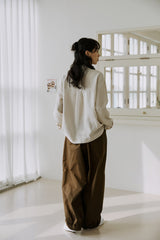 サイドバルーンパンツ / unisex side balloon pants brown