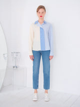 COLOR BLOCKING STRIPE SHIRT (6580073660534)