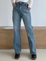 クラックジップアップストレートパンツ/no.3434 crack straight pants