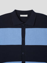 ストライプカラーカーディガン/Stripe collar cardigan 3color