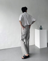 マンスリネンツータックベルトスラックス / Month )  linen two-tuck belt slacks (3 colors)