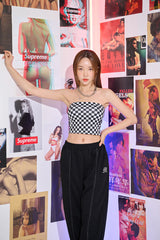 チェッカーボードスクエアトップ / TOP(9295) Checkerboard Square Top
