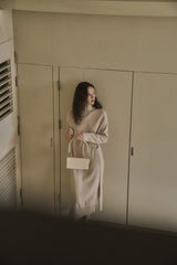 アンバランスニットドレス/UNBALANCED KNIT DRESS_OATMEAL