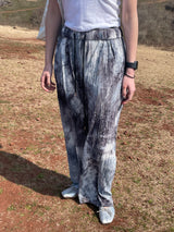 Silver dust pleats pants 