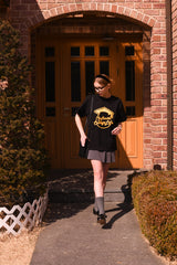 インフィニティーカレッジライフクルーネックブラックユニセックスTシャツ / Infinite college life crew neck black Unisex T-shirt