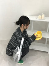 エリカストライプVネックニット