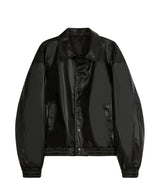 87-STAN030 [VeganLeather] ボールデストスタイリッシュラインバーシティレザージャケット