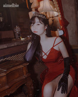 ローズシャンデリアピアス / Red Rose Chandelier Piercing