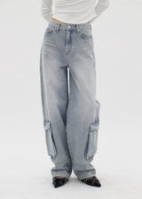 バルーンカーゴデニムパンツ / no.0001 balloon cargo denim pants