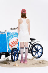 チェリーノースリーブテリードレス / CHERRY SLEEVELESS TERRY DRESS [IVORY]