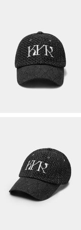 KYR Signature Logo Embossing Denim Ball Cap (Vintage Black)