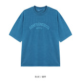 LMNサンフランシスコ ピグメントウォッシング半袖Tシャツ / LMN San Francisco Pigment Washing Short-Sleeved T-Shirt (4 colors)