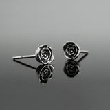 ローズシルバーイヤリング / Rose silver stud earring (4591731900534)