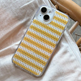 STRIPE HARD JELL CASE - YELLOW