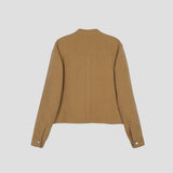 ハイカラースエードジャケット / HIGH COLLAR SUEDE JACKET, BLUE