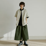クロップパンツ / unisex crop pants khaki (banding)