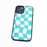 チェッカーボードエポキシアイフォンケース/CheckerBoard GREEN Epoxy Case