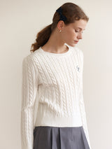 ROLA CABLE KNIT WHITE
